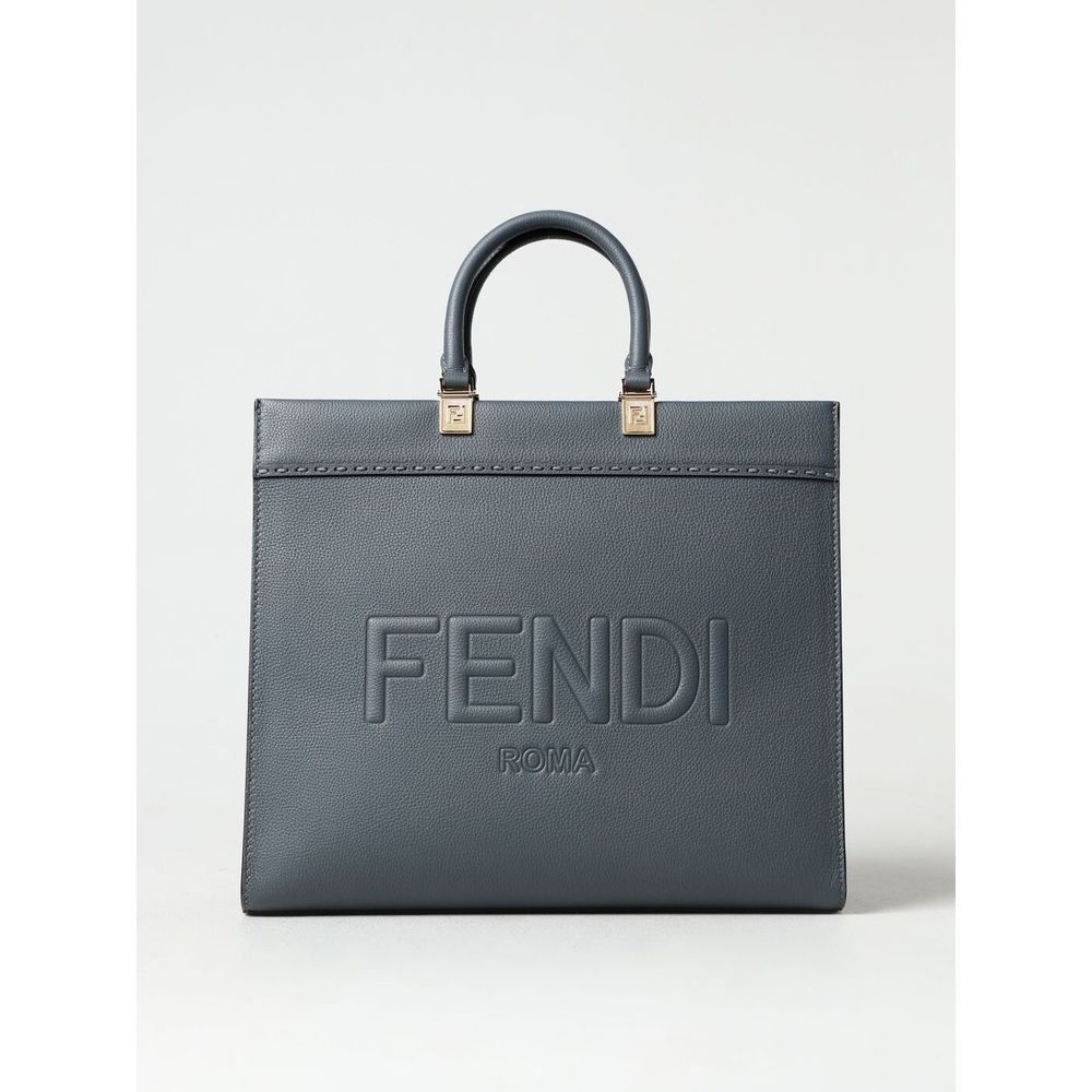 Fendi Hand Bag Blue Charcoal